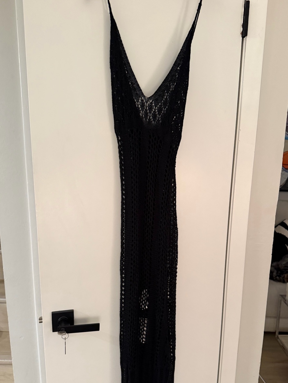 CUPSHE Lucky Star Sheer Crochet
Cover-Up Dress Black Sz Large - Picture 2 of 4